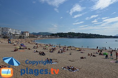 Saint Jean de Luz beach in France