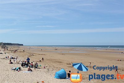 Plage de St Laurent sur Mer en Normandie