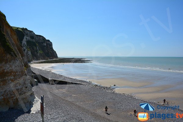 Plage de St Martin en Campagne avec vue sur les falaises