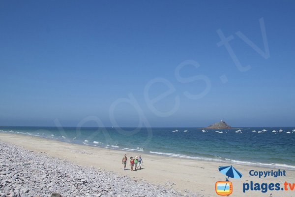 St Michel beach in Erquy in France