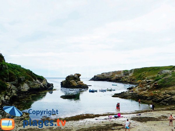 Beach well protected on the island of groix