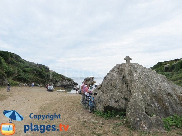 Parking of Port St Nicolas of Groix Island