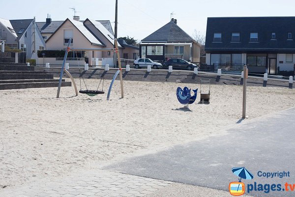 Playground area on the St Pair sur Mer beach