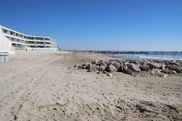 St Roch beach in Palavas les Flots in France