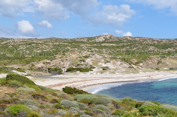 Ponds and dunes of Stagnolu beach in Bonifacio