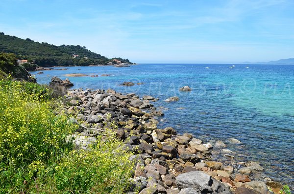 Rocks on south of Stagnone beach - Corsica