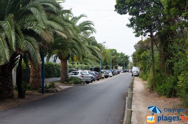 Parking of Sainte Barbe beach - Isolella in Corsica