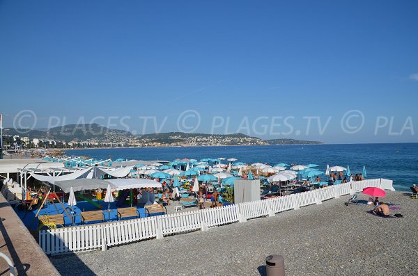 Privatstrand in Nizza Westen