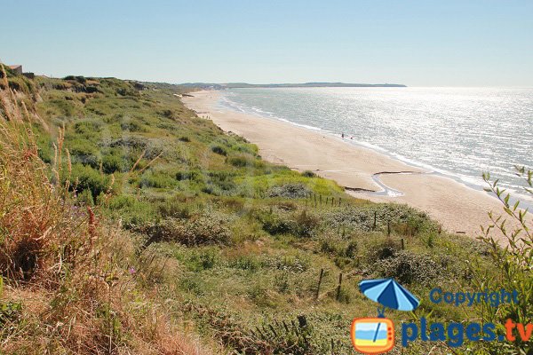 Photo of the Strouanne beach in Wissant in France