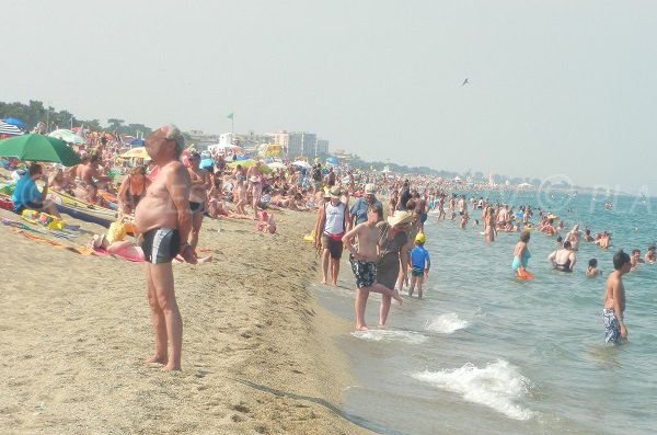 Strand im Juli in Argelès sur Mer - Südstrand