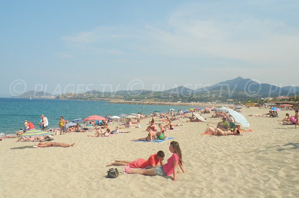 Foto des Südstrands von Argelès sur Mer