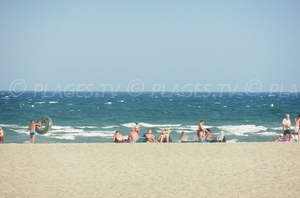 Photo de la plage sud du Canet en Roussillon