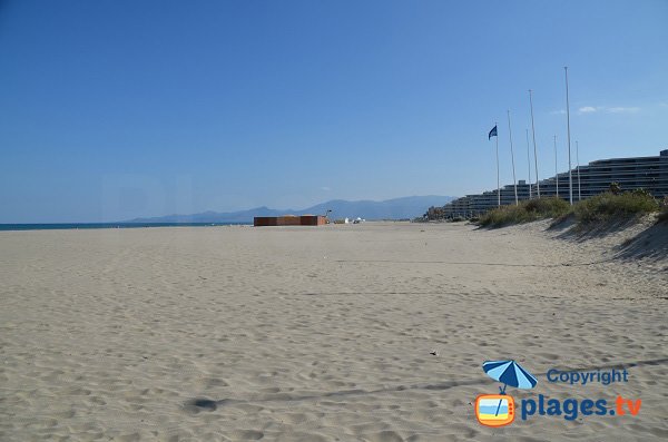 South beach in Canet en Roussillon in France