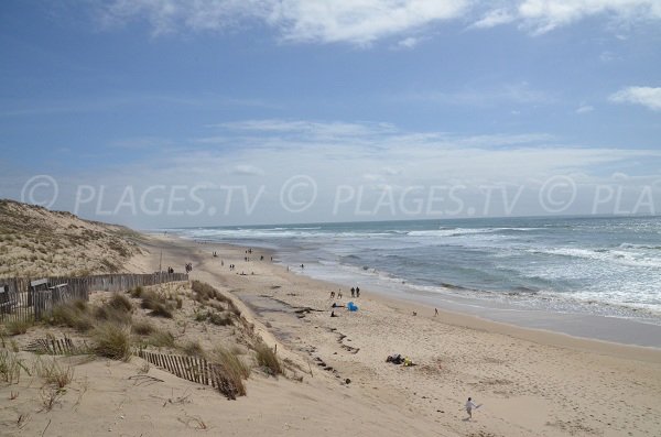 South beach in Carcans Ocean in France