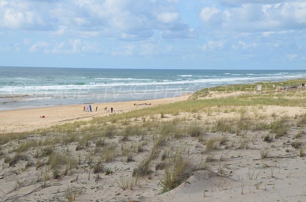 Beach for surfers in Lacanau in France