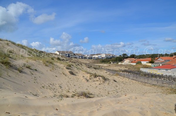 Parc à vélos sur la plage Sud de Lacanau