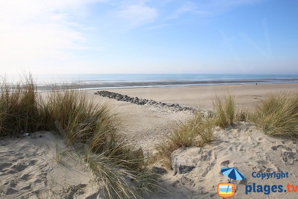 Plage à côté du centre nautique de Merlimont