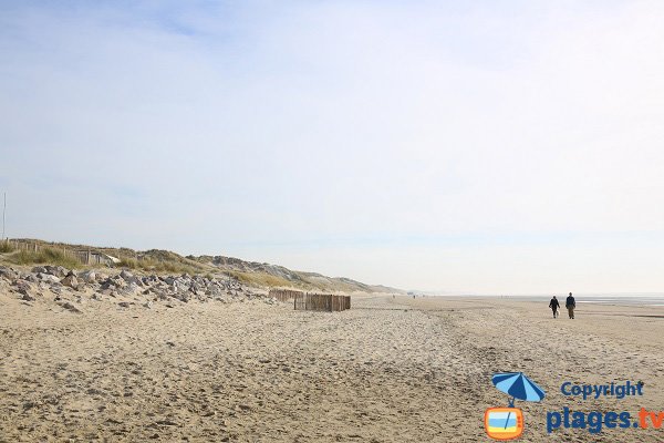 Plage de Merlimont en direction de Berck-Plage