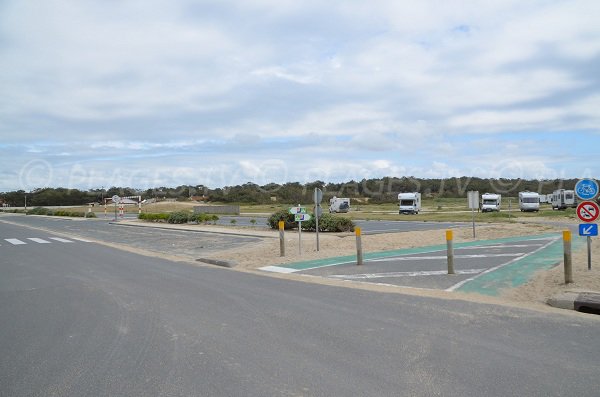 Area for camping cars in Montalivet les Bains