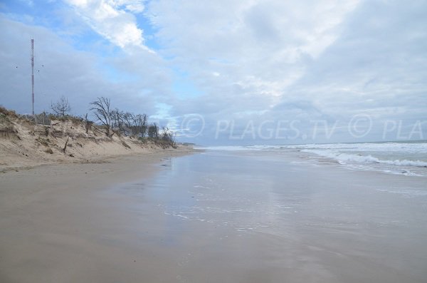 Plage au sud de Soulac en Gironde