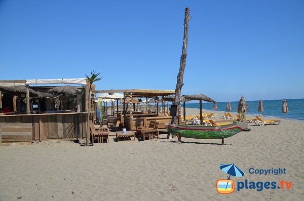 Restaurant on Torreilles Beach in France