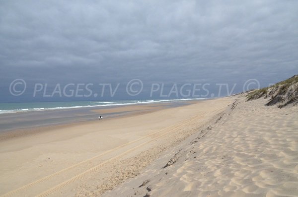 Vue de la plage de Super Sud en direction de Lacanau