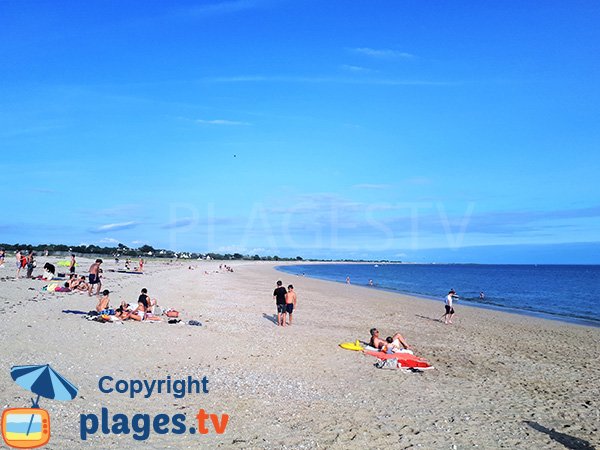 Grande plage de sable à Sarzeau - Suscunio