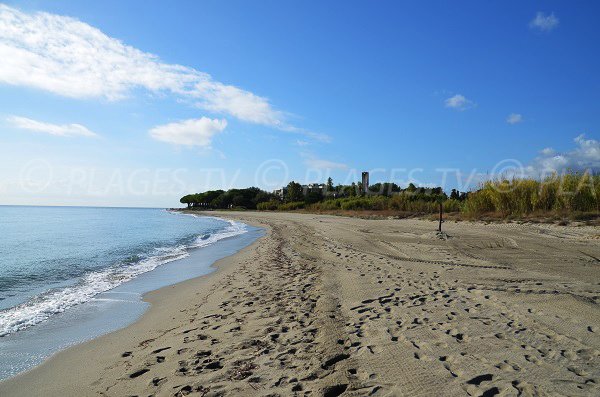 Foto della spiaggia di Taglio Isolaccio nei confronti Figareto