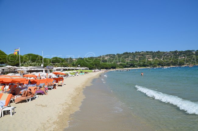 The famous Tahiti Beach in Ramatuelle 