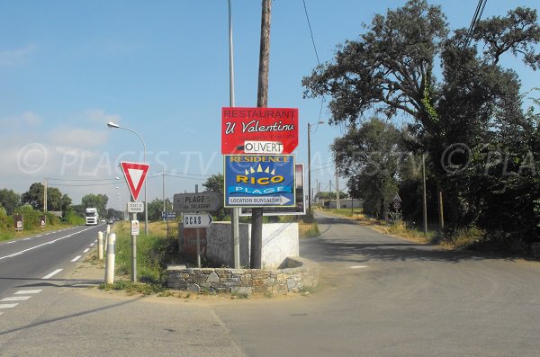 Access to Talasani beach in Corsica