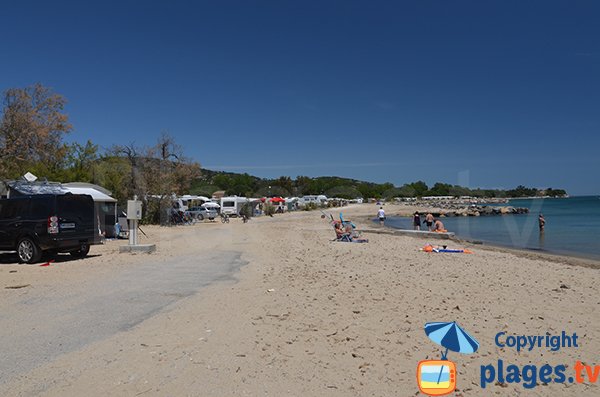 Ende des Strandes Les Tamaris - Port-Grimaud