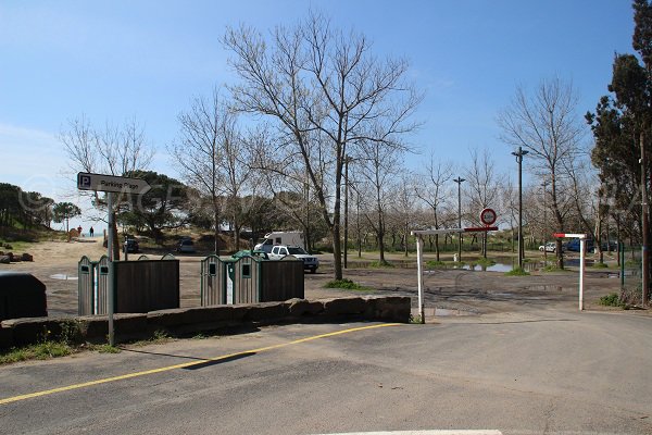 Parking of Tamarissière beach in Grau d'Agde