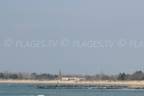 Plage de la Tamarissière à Vias vue depuis le Grau d'Agde