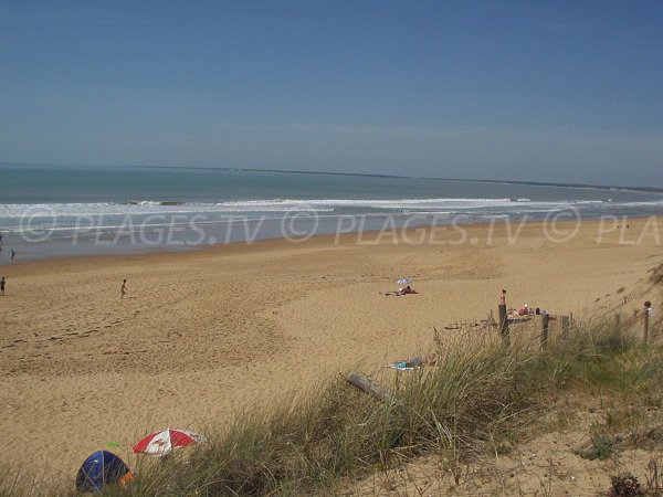 Vue de la plage de la Terrière depuis les dunes - Accès 152