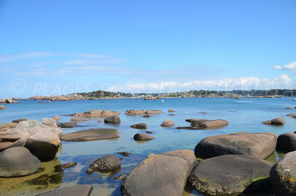 Rochers sur l'Ile Renote à Trégastel