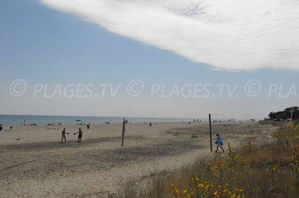 Plage sur le cordon dunaire de la Marana en Corse