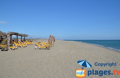 Plage à Torreilles dans les Pyrénées Orientales