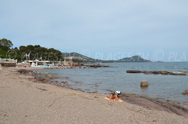 Sand beach near Boulouris port in Saint Raphael