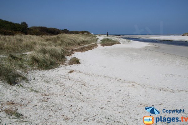 Sentier le long de la plage de la Rivière de l'Horn - Plougoulm