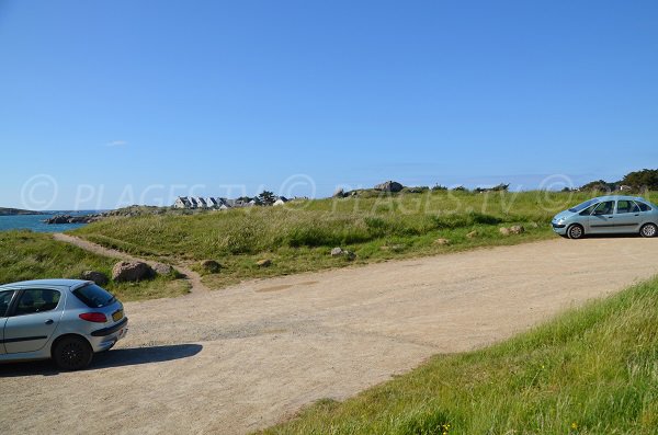 Parking de la plage de Toull Bihan à Trégastel