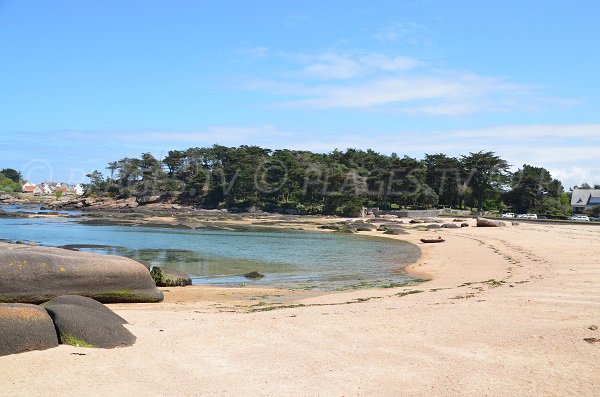 Beach of Tourony in Trégastel in France