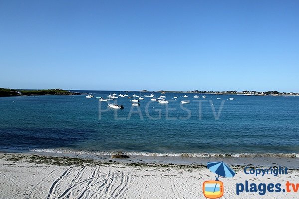 plage de Tremazan à Landunvez dans l'anse de Portsall