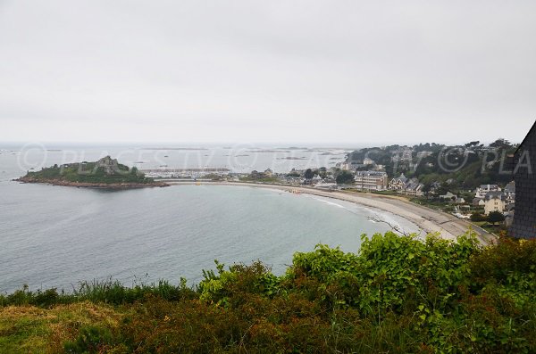 Photo aérienne de la plage de Tresmeur à Trébeurden