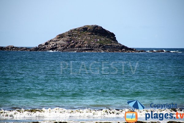 Ilot au large de la plage de Tréompan à Ploudalmézeau