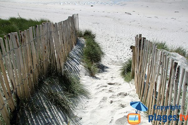 Accès à la plage de Treompan