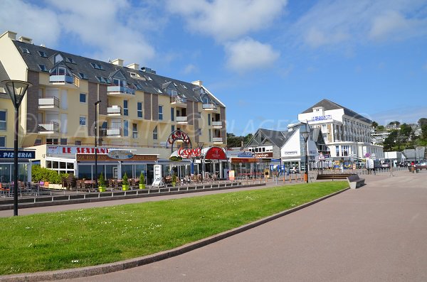 Casino of Perros Guirec in front of the beach of Trestraou in Perros Guirec