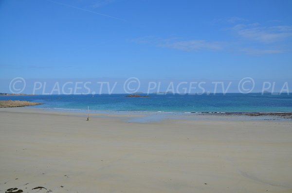 White sand beach in Perros Guirec