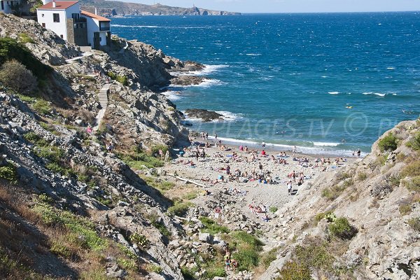 Spiaggia del Troc a Banyuls sur Mer in Francia