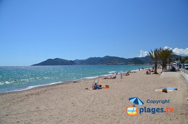 Midi beach in Cannes La Bocca - France