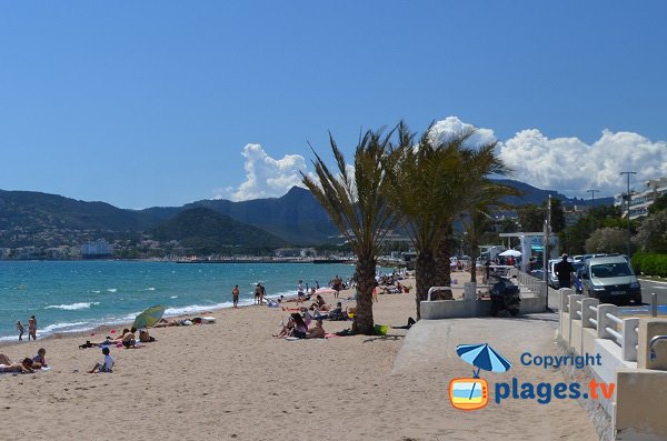 access ramp for the disabled on the beach of Cannes la Bocca